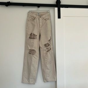 BDG Baggy high rise cream pants